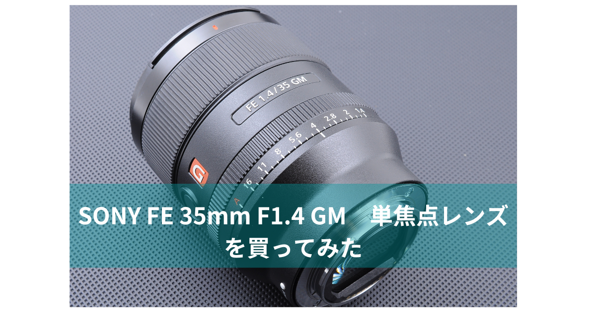 SONY FE 35mm F1.4 GM 単焦点レンズを買ってみた | きとらブログ